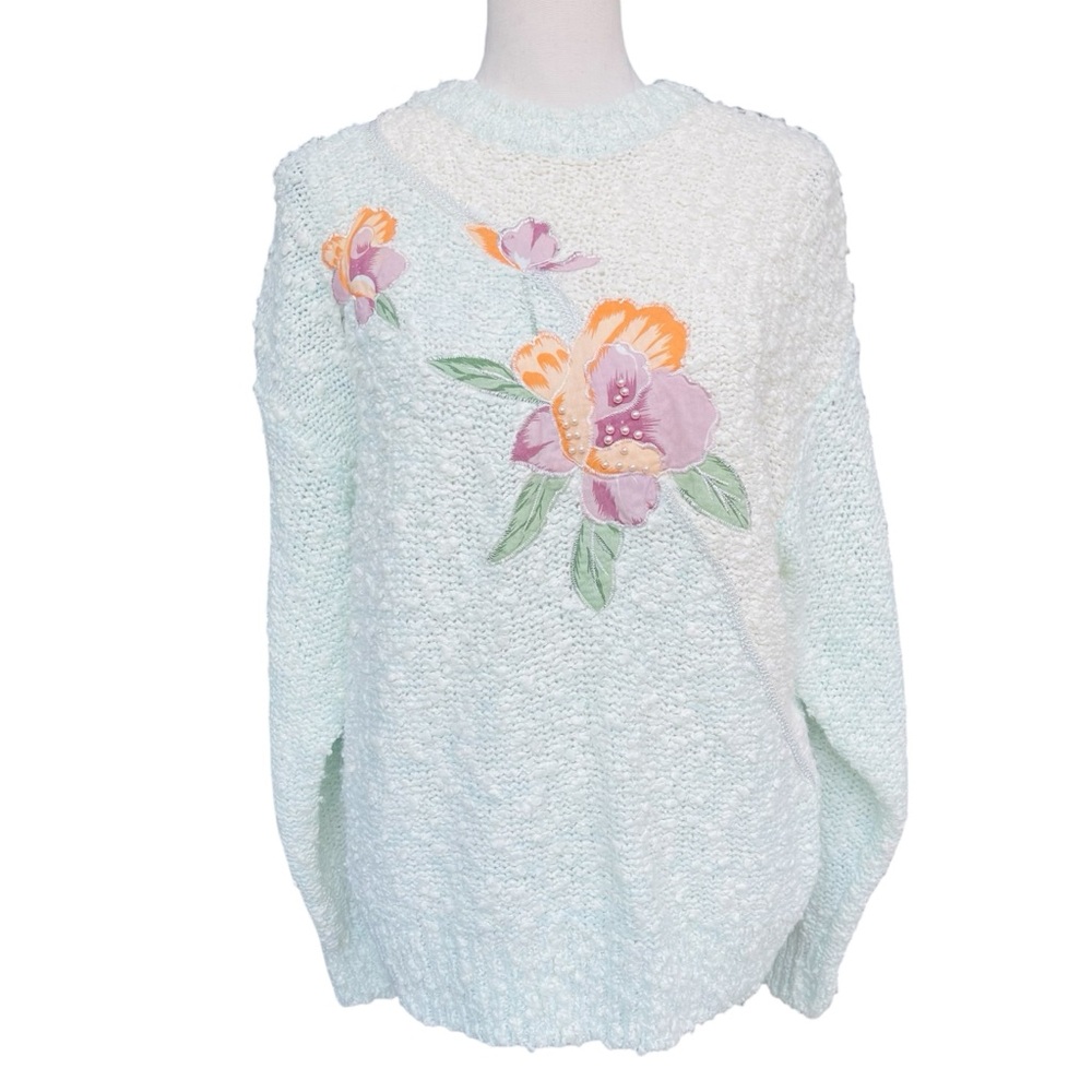 Carolina Bay Floral Embroidered Sweater